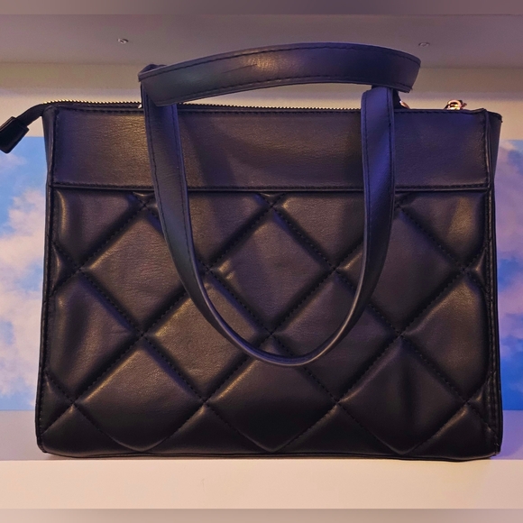 Anne Klein Quilted Tote, Black-New - Picture 2 of 3